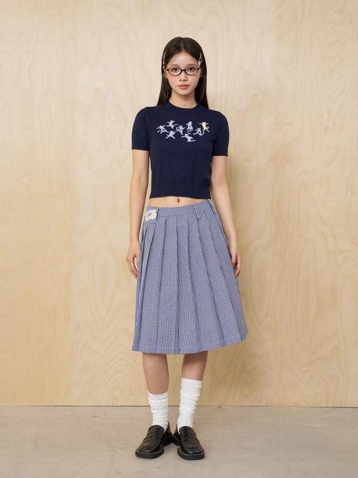 MoodLikeMe/MQZ2502/格纹百褶裙 商品图3