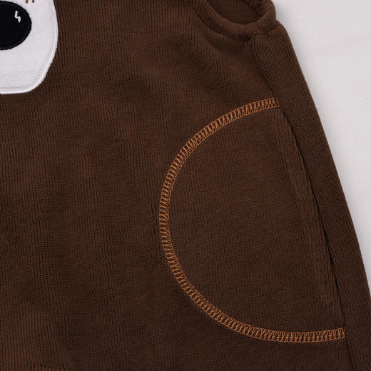 棉果果秋季新品男童胡桃棕色背带裤M312204225476 商品图2