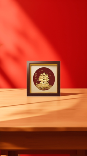 【彼达思】32周年福利 送礼首选 一帆风顺雕刻画 轻奢商务送礼