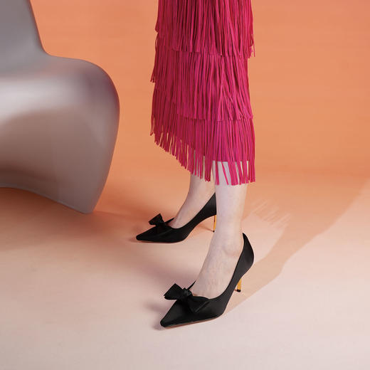 Westory2025年秋季小方头蝴蝶结港风彩色单鞋浅口鞋W25CE75871 商品图11