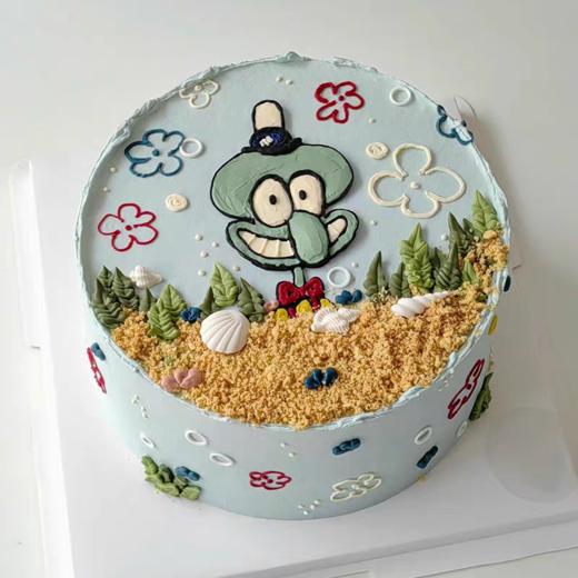 多款式~海绵宝宝派大星手绘卡通蛋糕-低糖处理无添加 商品图5