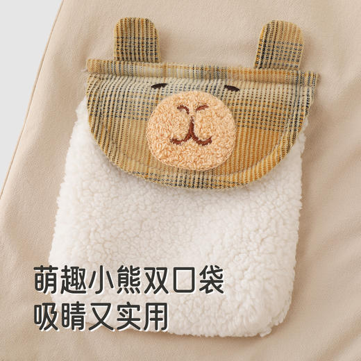 【商场同款】英氏儿童宝宝连帽开衫上衣秋冬新款男童保暖外套 商品图3