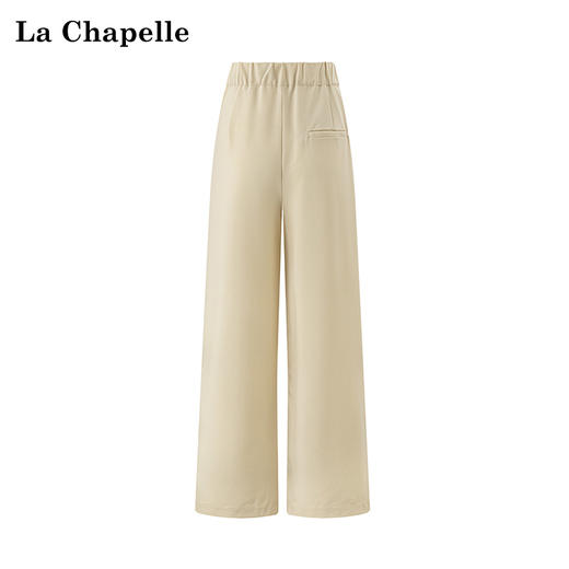 天猫同步【垂顺有型】拉夏贝尔/La Chapelle纯色抽绳松紧腰休闲阔腿裤秋季2025年新款★ 商品图2