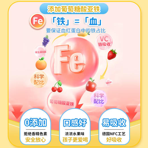 德国进口RBH 百年小红脸 儿童营养铁125ml 儿童排铅必备 防贫血强免疫 0防腐剂 0人工糖 德国百年药监认证 商品图4