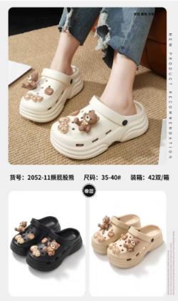 洞洞鞋/拖鞋系列 男女同款拖鞋 拉布布/大眼睛款女生舒适透气时尚简约可爱包头凉鞋 商品图8