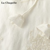 会员福利【天丝莱赛尔+刺绣】会拉夏贝尔/La Chapelle圆领立体蝴蝶系带七分袖小衫上衣2025年新款 商品缩略图3