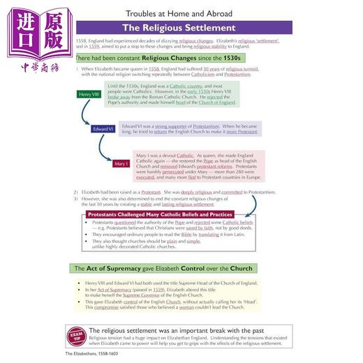 【中商原版】英国CGP原版 GCSE历史完整复习与练习 含在线版 测验及知识整理 GCSE History Complete Revision & Practice  商品图1