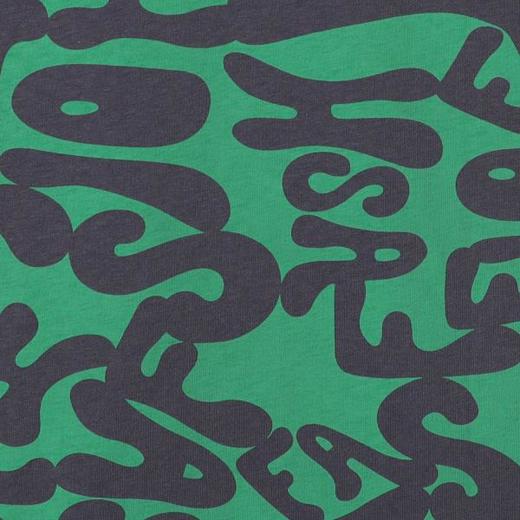 T4391SDSA夏季新款男士痞帅美式撞色抽象字母设计圆领短袖T恤高街上衣 商品图3