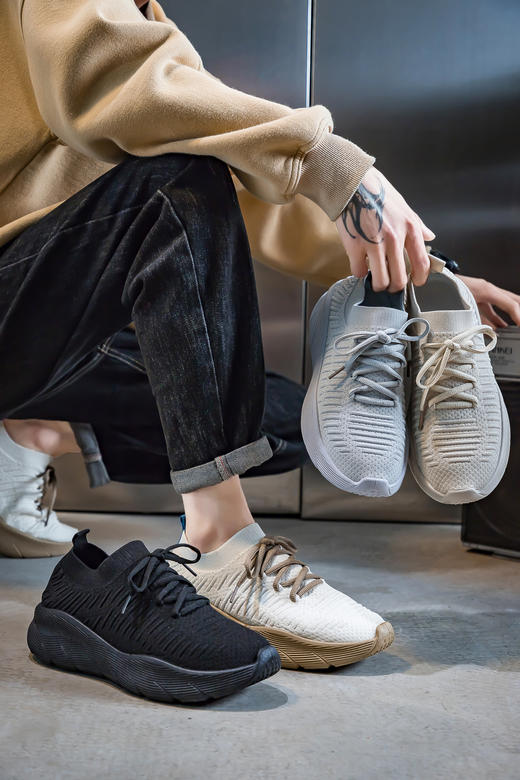 【ETHAL 情侣款一脚蹬漫步鞋】男女同款，35-44，减压缓震回弹好，暴走无压力久穿不变形，轻软透气不闷汗F8858 商品图9