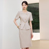 IWY/气质燕麦色短袖西装套裙女正式场合接待工作服干练职业裙装25CS801 商品缩略图0