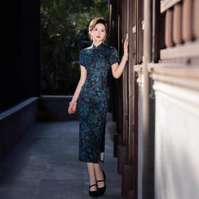 SC9276年轻款原创高档醋酸缎复古旗袍老上海2025春季新款中式日常旗袍女