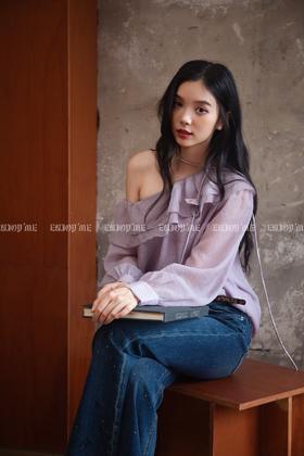 【门店同款】ENJOY秋季“光阴序语”花朵飘带上衣 164247333