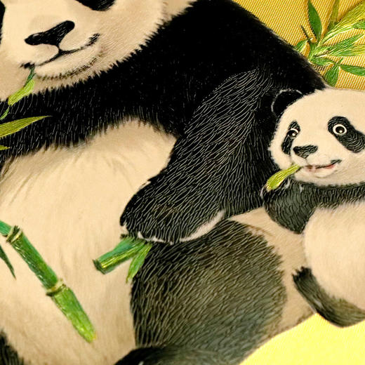 《国宝呈样》熊猫系列金丝绣摆件 大师创作设计 商品图7