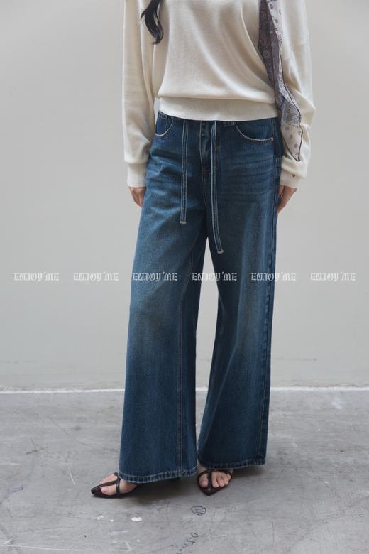 【门店同款】ENJOY秋季牛仔抽绳阔腿裤 163966088 商品图0