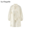 会员福利【天丝莱赛尔+刺绣】会拉夏贝尔/La Chapelle圆领立体蝴蝶系带七分袖小衫上衣2025年新款 商品缩略图1