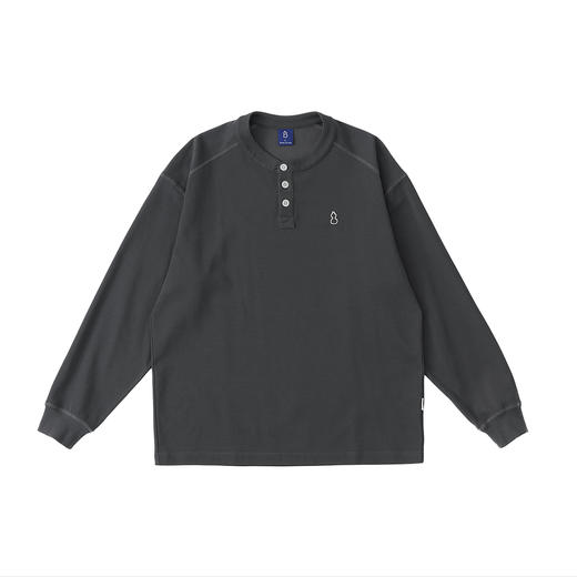 吃茶去chichaqu25经典轻量保暖亨利领长袖T恤户外休闲男女 商品图4