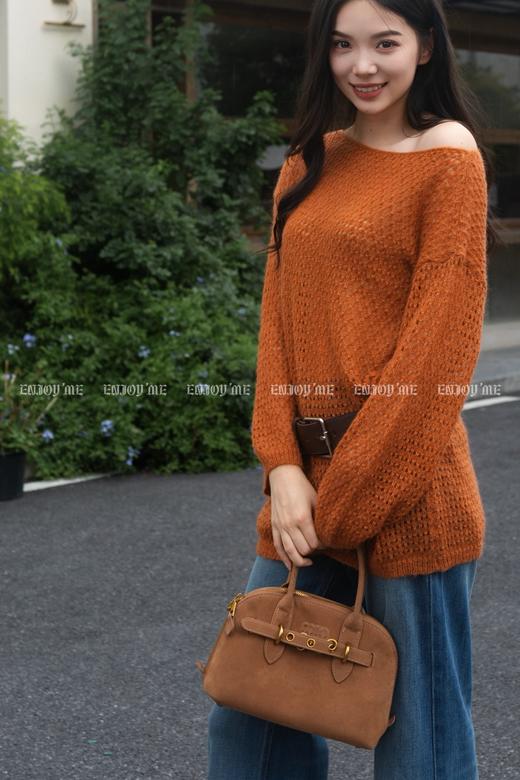 【门店同款】ENJOY秋季“浮光织影”慵懒镂空针织 164293161 商品图3