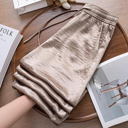 K073舒适气质阔腿裤女夏季薄款2025新款宽松垂感今年流行百搭直筒裤子 商品图1