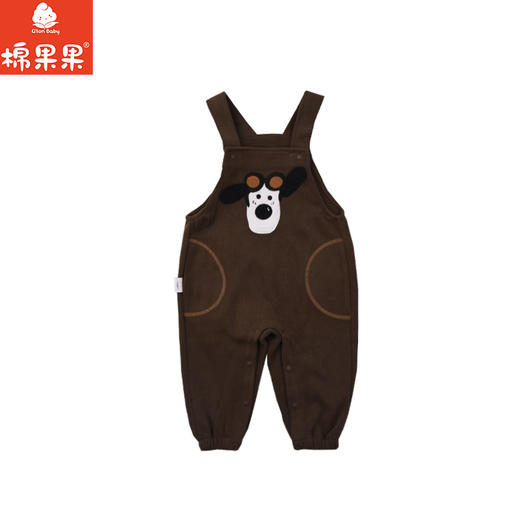 棉果果秋季新品男童胡桃棕色背带裤M312204225476 商品图1