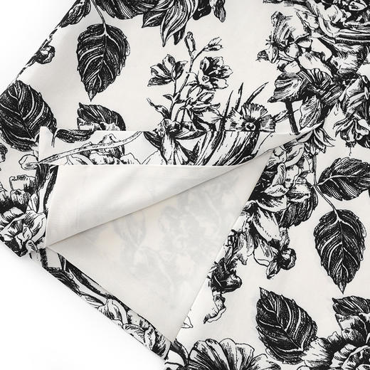 「高货wl」全新升级【铂金会员312/天猫419/差价107】(99341)洛诗琳法式复古蝴蝶结系带领无袖上衣印花半身裙两件套 商品图3