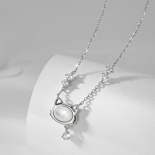 卡蒂罗/KADER 猫咪物语项链  俏皮可爱少女精致小猫闪钻镶嵌轻奢原创设计可调节锁骨链#好运  日常百搭简约百搭 商品图3