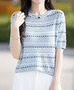 圆领温婉天丝莱赛尔针织短袖提花衫 商品缩略图12