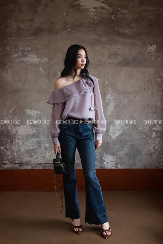 【门店同款】ENJOY秋季银河花朵喇叭裤 164195043 商品图0