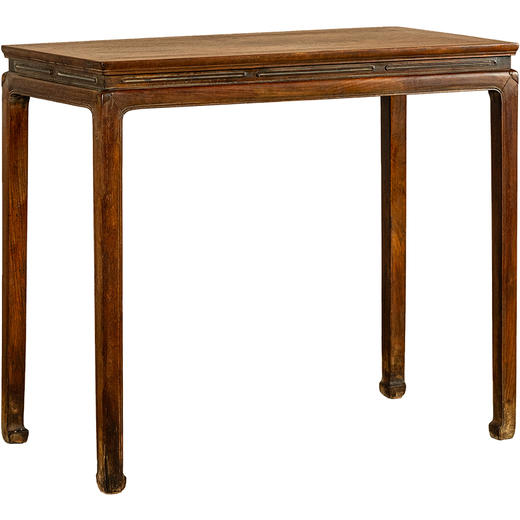 清	黄花梨束腰马蹄腿鱼门洞半桌 商品图5