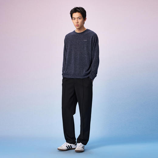 NPC潮牌小字母刺绣圆领氨纶针织打底衫男秋上新NP57TL12 商品图1