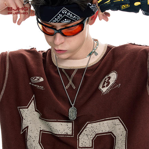 BJHG不计后果天使军牌项链男款复古做旧美式街头个性潮流情侣吊坠 商品图3