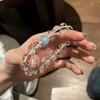 【赵露si同款❗白水晶海蓝宝】带证书盒子天然水晶手串，每颗珠子都经过精细打磨,少女轻奢小众手链小红书同款L 商品缩略图2