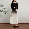三彩【落影芳华】2025秋季新款印花改良马面裙半身裙A字长裙C 商品缩略图2