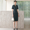 IWY/夏季短袖V领显瘦职业套裙女气质时尚正式场合接待西服正装25CS578 商品缩略图4