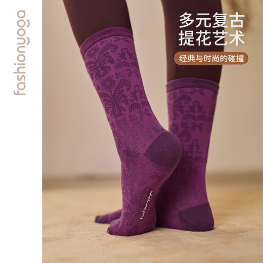 FW040舒适提花棉袜 商品图0