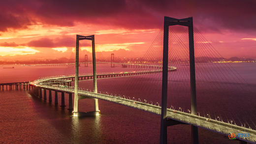 航拍双景：深中通道架起湾区脉搏，南沙体育馆跃动城市活力 2天 商品图4