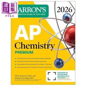 【中商原版】新版巴朗2026年AP考试化学高级版备考指南（含6套模拟试题）+全面复习+在线练习AP Chemistry Premium, 2026: Prep Book with 6 Practice
