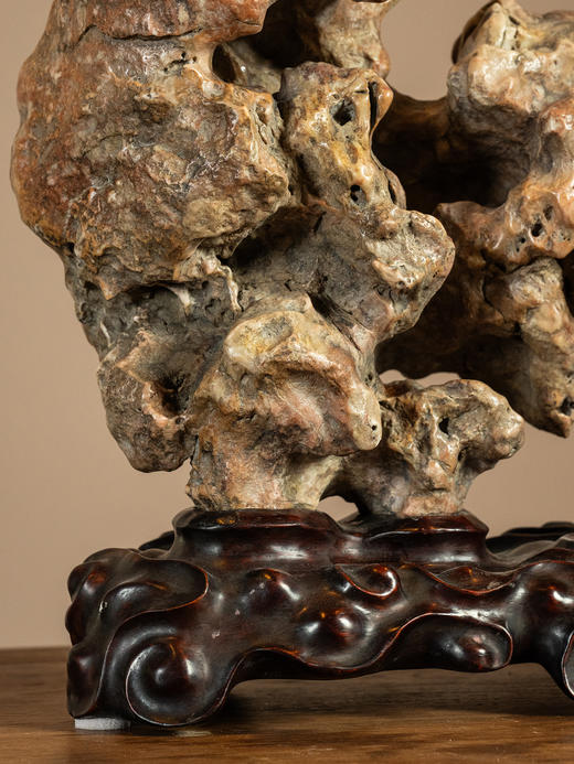 清	灵璧石文房赏石（红木座） 商品图4