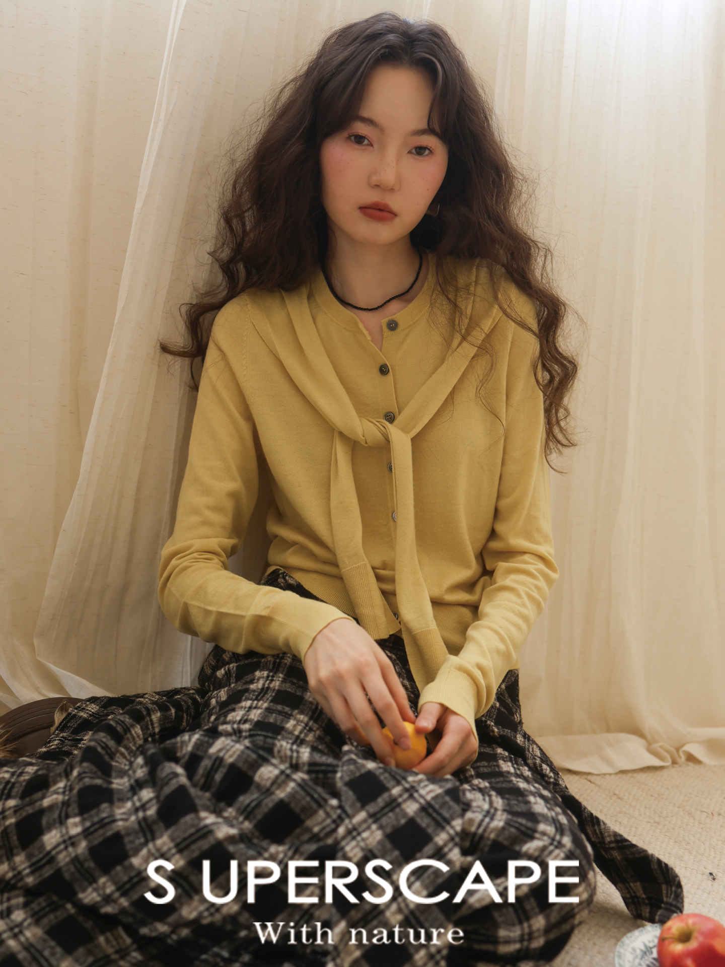 【8/6新品】素舶极细澳洲美丽诺可机洗羊毛搭片系带针织开衫