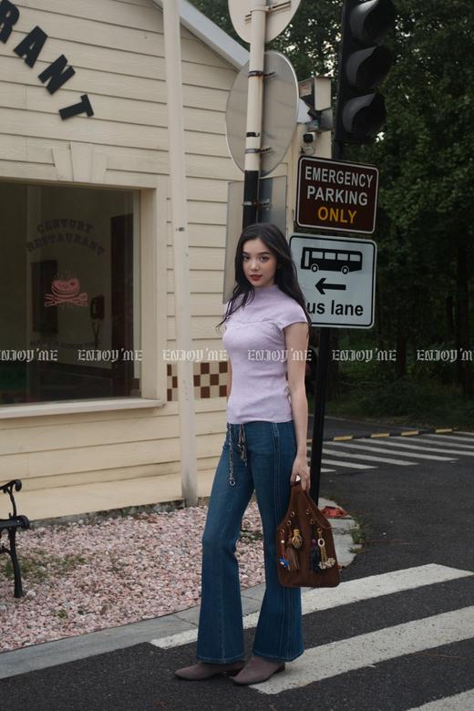 【门店同款】ENJOY秋季“光阴序语”绮梦拼蕾丝针织 164247261 商品图2