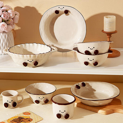 摩登主妇可爱餐具碗碟家用2025新款高颜值面碗一人食早餐酸奶碗具 商品图4