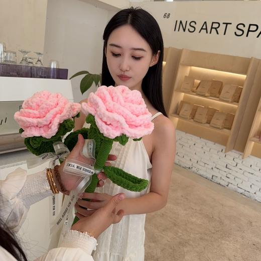 老师您辛苦了！【精致礼物，送给心爱的老师！】教师节礼物 大号单支毛线玫瑰花束手工钩花 七夕礼物 情人节礼物 教师节礼物 母亲节礼物 女生生日礼物-QB 商品图5