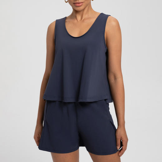 跃牌【倚窗听雨】Athena lulu运动背心女宽松垂感透气无袖健身外穿训练瑜伽服上衣DA120 商品图1