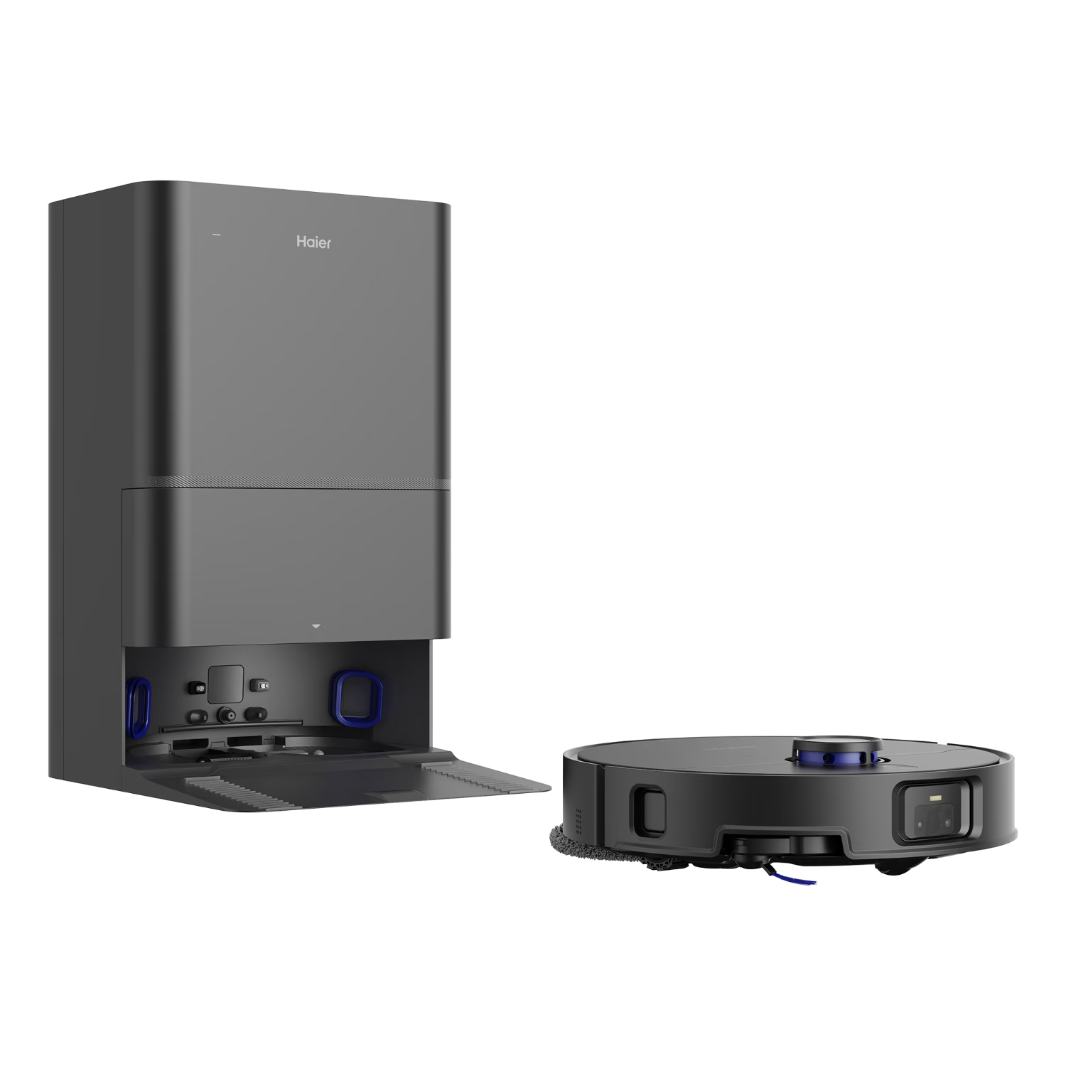 海尔V系列顶配版扫地机器人 LDS激光导航0缠毛滚刷 热风烘干加压搓洗 除菌智能家用全自动扫吸拖一体机 【重磅新款20000Pa大吸力】V5S