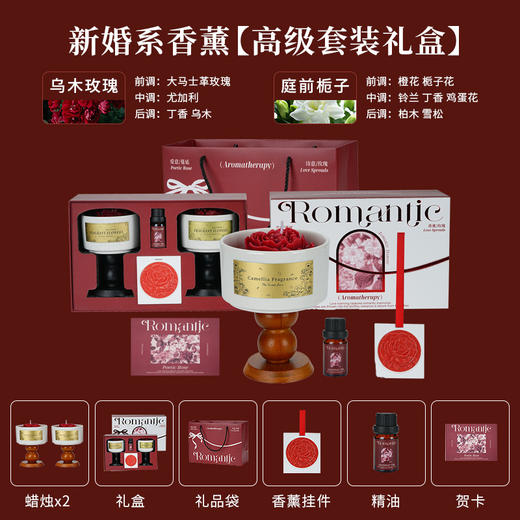 情人节礼物！【点燃喜悦，爱意满满！】七夕礼物山茶花香薰蜡烛 新婚礼盒套装 室内持久香氛摆件 高级感订婚伴手礼物-QB 商品图3