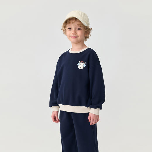 马克珍妮男童滑冰小狗入园套装宝宝卫衣套装2025年秋装新品551622 商品图3