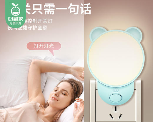 LED语音开关小夜灯（蓝色）/1个补单专用 商品图1