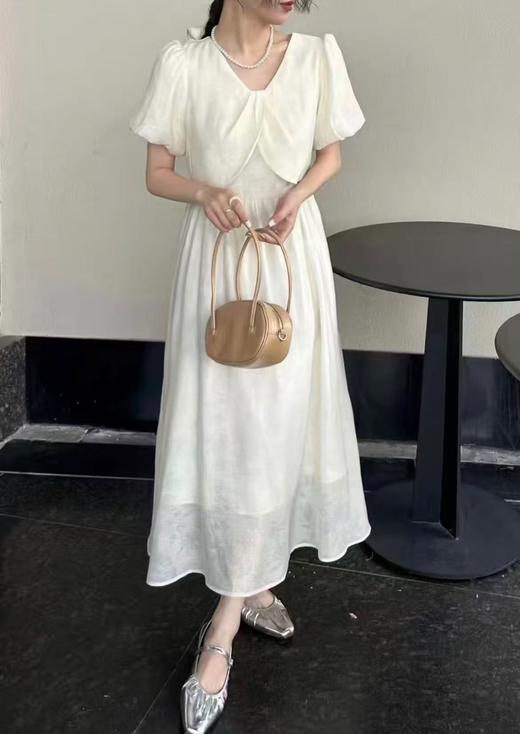 【必入推荐】 吊牌价1688元【MYBL】8631假两件暗纹天丝收腰显瘦连衣裙-喜出 商品图9