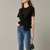 【断码清仓，无退换】三色设计感！不规则气质收腰T恤女小众短袖上衣！ 商品缩略图2