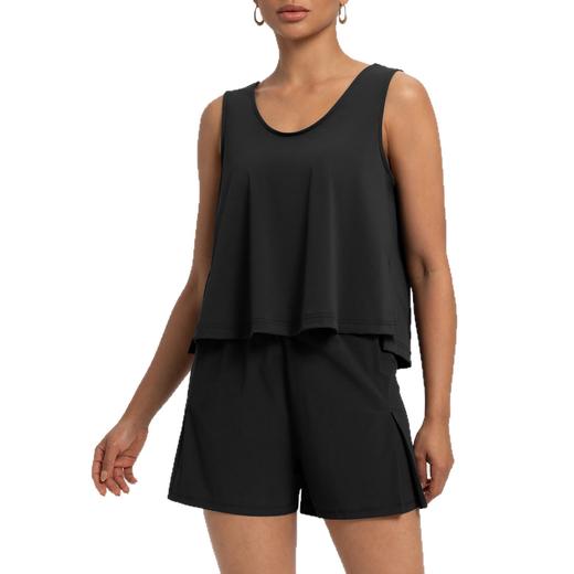 跃牌【倚窗听雨】Athena lulu运动背心女宽松垂感透气无袖健身外穿训练瑜伽服上衣DA120 商品图3