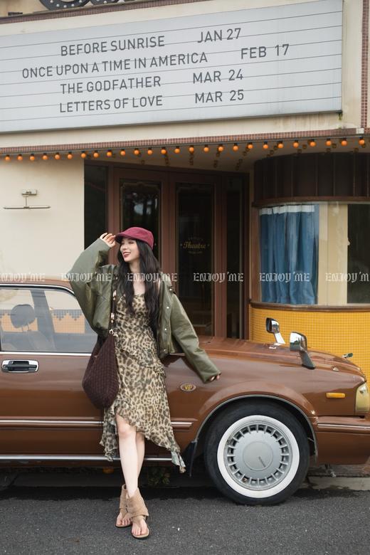 【门店同款】ENJOY秋季“光阴序语”蝙蝠袖翻领皮衣 164249937 商品图4